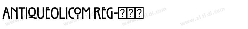 Antique0liCom Reg字体转换